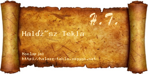 Halász Tekla névjegykártya